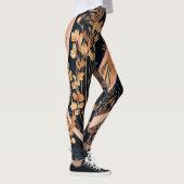 Abstract bloemmotief, stippen van polka, wijnstokk leggings (Rechts)