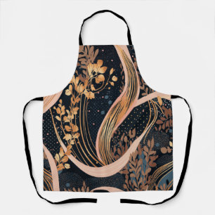 Abstract bloemmotief, stippen van polka, wijnstokk schort