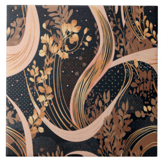 Abstract bloemmotief, stippen van polka, wijnstokk tegeltje