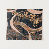 Abstract bloemmotief, stippen van polka, wijnstokk wandkleed (Voorkant (horizontaal))