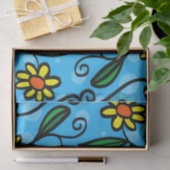 Abstract bloemmotief tissuepapier (Geschenk)