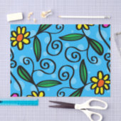 Abstract bloemmotief tissuepapier (Craft)