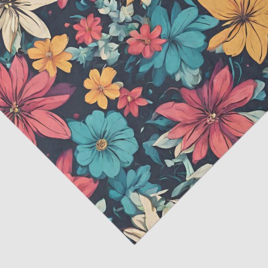 Abstract bloemmotief voor elke gelegenheid tissuepapier (Detail)