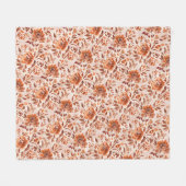 Abstract Bloemmotief Waterverfpatroon Herfstkleure Fleece Deken (Voorkant (Horizontaal))
