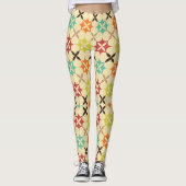 Abstract bloemmozaïek leggings (Voorkant)