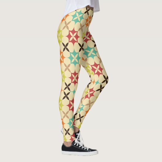 Abstract bloemmozaïek leggings (Rechts)