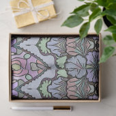 Abstract bloemmozaïek van paarse driekleur  tissuepapier (Geschenk)