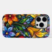 Abstract bloemmozaïekkunstwerk Case-Mate iPhone case (Achterkant (horizontaal))