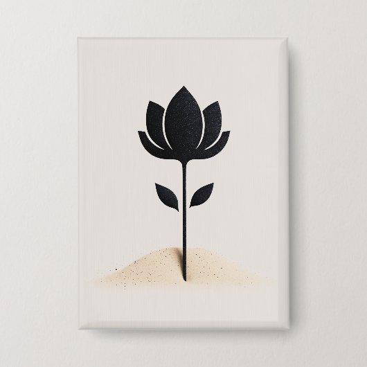 Abstract bloemontwerp button (Voorkant)