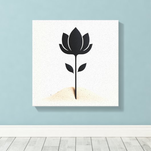 Abstract bloemontwerp canvas afdruk (Insitu (Houten vloer))