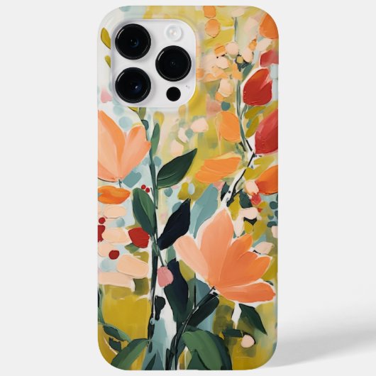 Abstract bloemontwerp Floral Artistic Case-Mate iPhone Case (Achterkant)