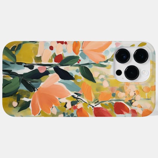 Abstract bloemontwerp Floral Artistic Case-Mate iPhone Case (Achterkant (horizontaal))