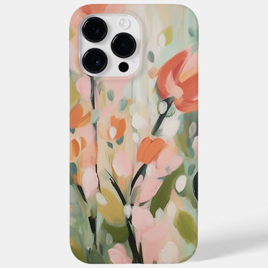 Abstract bloemontwerp Floral Artistic Case-Mate iPhone Case (Achterkant)