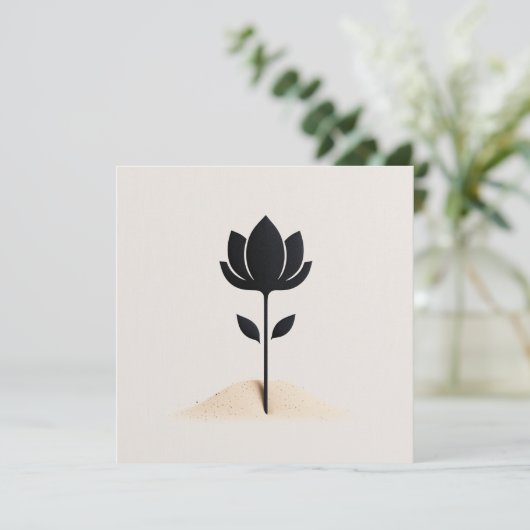 Abstract bloemontwerp kaart (Staand voorkant)