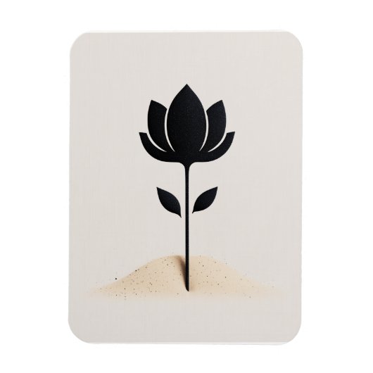 Abstract bloemontwerp magneet (Verticaal)