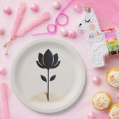 Abstract bloemontwerp papieren bordje (Feest)