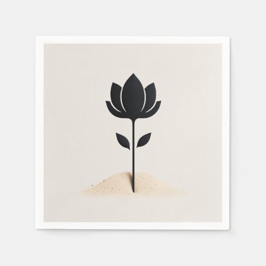 Abstract bloemontwerp servet (Voorkant)