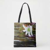 Abstract bloemontwerp tote bag (Voorkant)