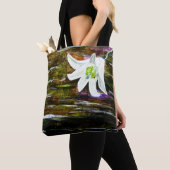 Abstract bloemontwerp tote bag (Dichtbij)