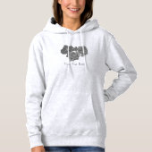 abstract bloemontwerp van zwart-witte rozen hoodie (Voorkant)