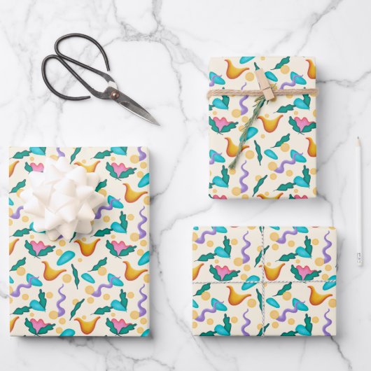 Abstract bloempapier inpakpapier vel (Voorkant)