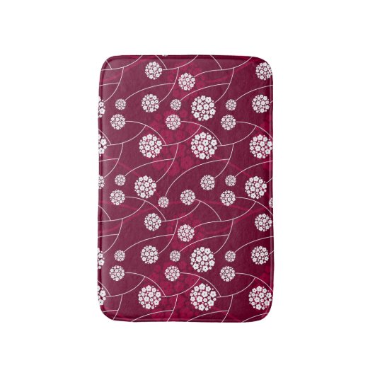 Abstract bloempatroon badmat (Voorkant Verticaal)