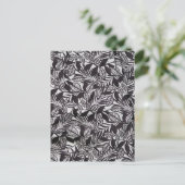 Abstract bloempatroon briefkaart (Staand voorkant)