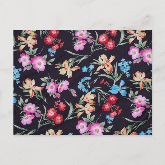 Abstract bloempatroon briefkaart (Voorkant)