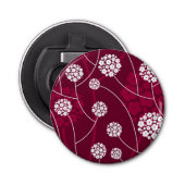 Abstract bloempatroon button flesopener (Voorkant)