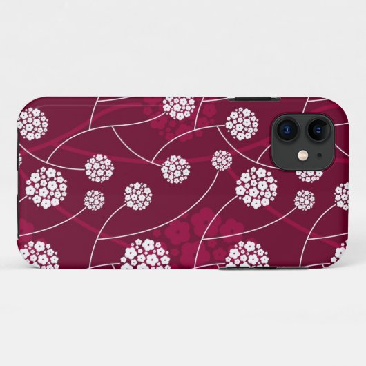 Abstract bloempatroon Case-Mate iPhone case (Achterkant (horizontaal))