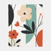 Abstract bloempatroon fleece deken (Voorkant)