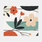 Abstract bloempatroon fleece deken (Voorkant (Horizontaal))