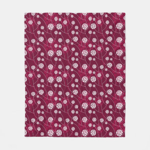 Abstract bloempatroon fleece deken