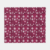 Abstract bloempatroon fleece deken (Voorkant (Horizontaal))