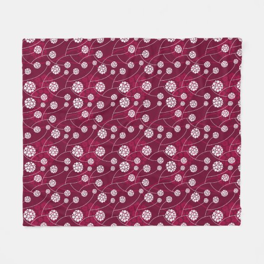 Abstract bloempatroon fleece deken (Voorkant (Horizontaal))