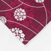 Abstract bloempatroon fleece deken (Hoek)
