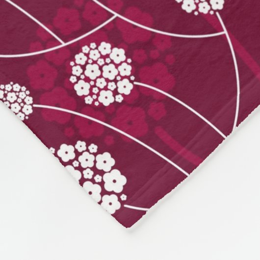 Abstract bloempatroon fleece deken (Hoek)