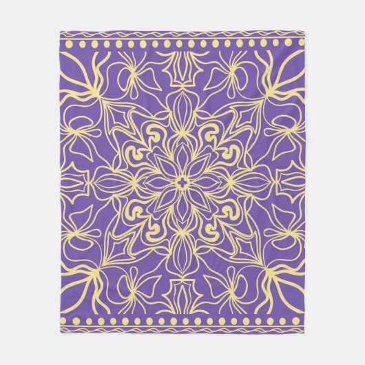 Abstract bloempatroon. geometrie, mandala design fleece deken (Voorkant)
