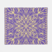 Abstract bloempatroon. geometrie, mandala design fleece deken (Voorkant (Horizontaal))