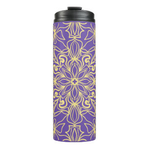 Abstract bloempatroon. geometrie, mandala design thermosbeker
