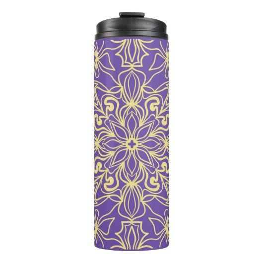 Abstract bloempatroon. geometrie, mandala design thermosbeker (Voorkant)