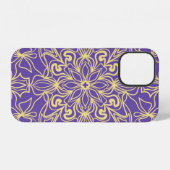 Abstract bloempatroon. geometrie, mandala-ontwerp iPhone hoesje (Achterkant horizontaal)