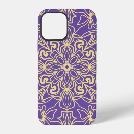 Abstract bloempatroon. geometrie, mandala-ontwerp iPhone hoesje (Achterkant)