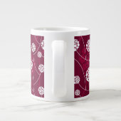 Abstract bloempatroon grote koffiekop (Achterkant)