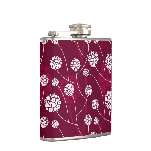 Abstract bloempatroon heupfles (Rechts)