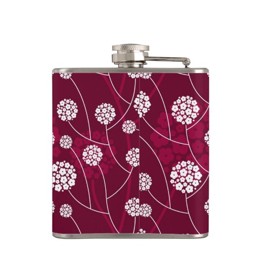 Abstract bloempatroon heupfles (Achterkant)