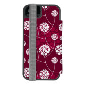 Abstract bloempatroon incipio iPhone portemonnee hoesje (Agenda Achterkant)