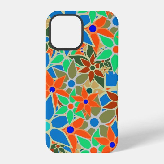 Abstract bloempatroon iPhone hoesje (Achterkant)