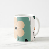 Abstract bloempatroon koffiemok (Voorkant rechts)