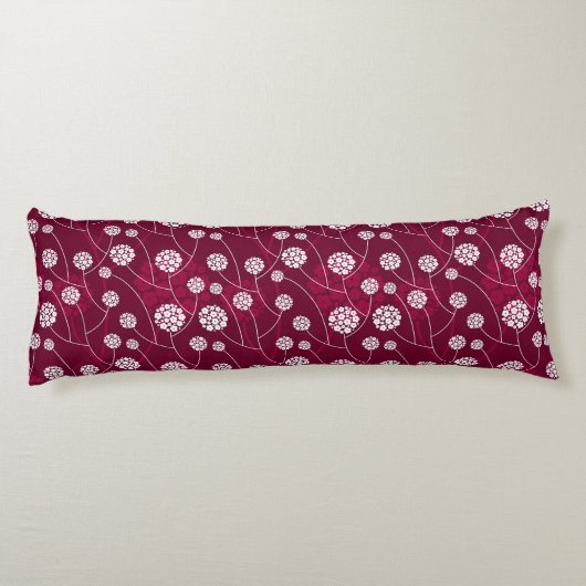 Abstract bloempatroon lichaamskussen (Achterkant)